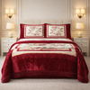 Verona Living 4 Pcs Bed Spread Set Box - Ruby Red Colour