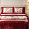 Verona Living 4 Pcs Bed Spread Set Box - Ruby Red Colour