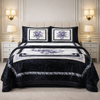 Verona Living 4 Pcs Bed Spread Set Box - Black&White Colour